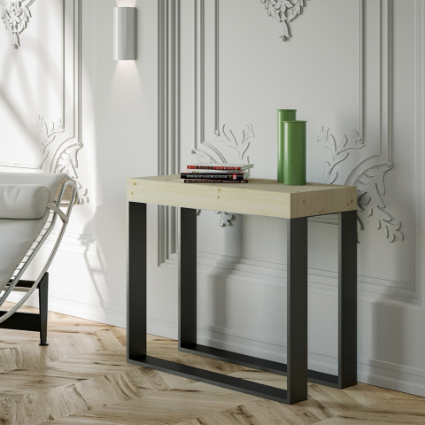 Consolle allungabile 90x40-300cm tavolo sala da pranzo legno Elettra Nature