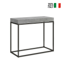 Consolle tavolo design moderno allungabile 90x40-300cm grigio Nordica Concrete Vendita