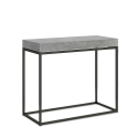 Consolle tavolo design moderno allungabile 90x40-300cm grigio Nordica Concrete Offerta