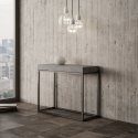 Consolle tavolo design moderno allungabile 90x40-300cm grigio Nordica Concrete Promozione