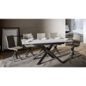 Tavolo da pranzo allungabile 90x120-180cm design moderno bianco Ganty Saldi