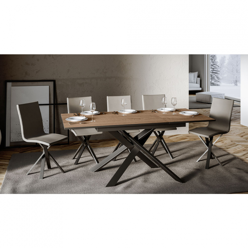 Volantis Wood tavolo allungabile da pranzo 90x130-234cm moderno legno