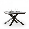 Tavolo da pranzo allungabile 90x120-180cm design moderno marmo Ganty Marble Offerta