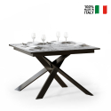 Tavolo da pranzo allungabile 90x120-180cm design moderno marmo Ganty Marble Vendita