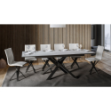 Tavolo da pranzo allungabile 90x160-220cm design moderno bianco Ganty Long Saldi