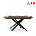 Tavolo da pranzo design allungabile 90x160-220cm moderno legno Ganty Long Wood Vendita
