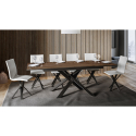 Tavolo da pranzo design allungabile 90x160-220cm moderno legno Ganty Long Wood Saldi