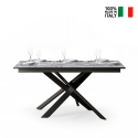 Tavolo da pranzo allungabile 90x160-220cm design moderno marmo Ganty Long Marble Vendita