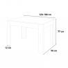 Tavolo sala da pranzo allungabile 90x120-180cm design legno bianco Bibi Catalogo