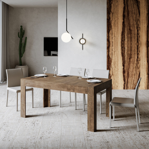 Tavolo allungabile 90x160-220cm legno design sala da pranzo Bibi Long Wood