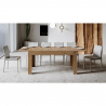 Tavolo da pranzo 90x160-220cm moderno allungabile legno Bibi Long Oak Sconti