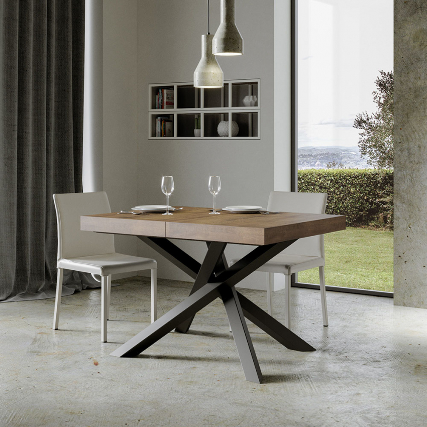 Bibi Mix BQ tavolo cucina moderno allungabile 90x160-220cm legno bianco