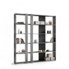 Libreria a parete grigio design moderno 5 ripiani casa ufficio Kato C Concrete Offerta