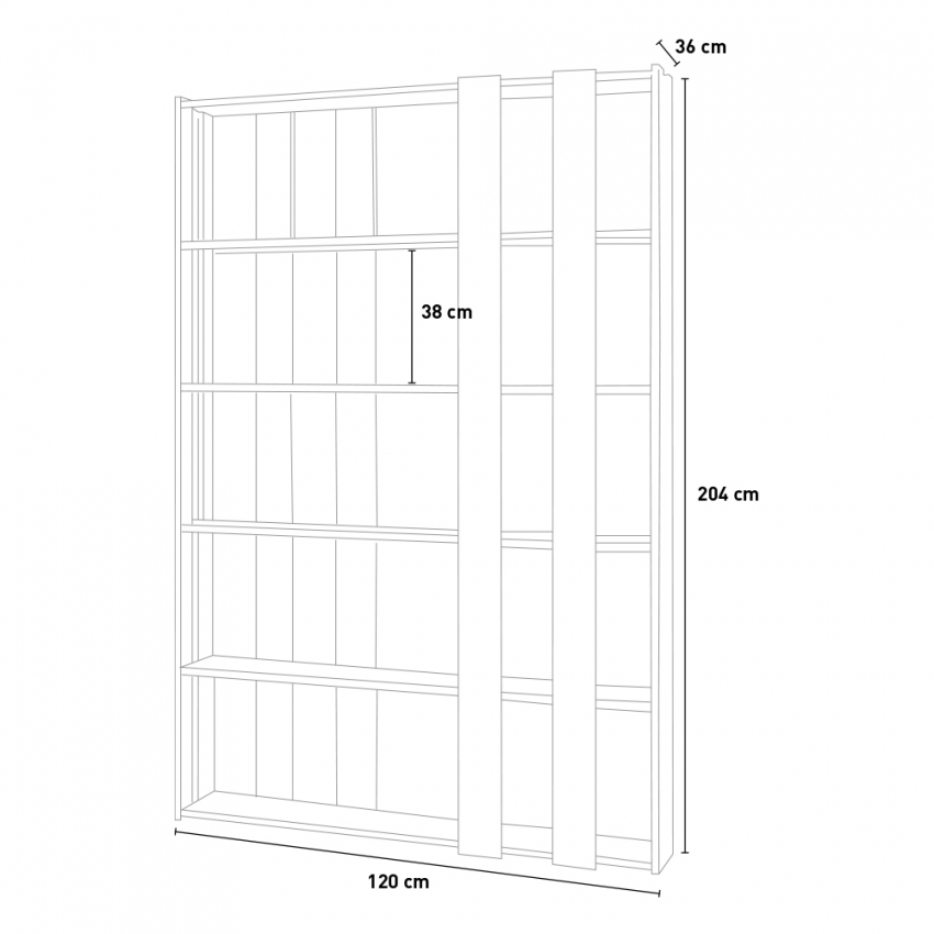 Libreria parete Kato D cm L 178 P 36 H 204 Prezzi libreria