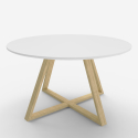Tavolino basso da caffè salotto stile scandinavo rotondo 80cm Krize Offerta