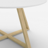 Tavolino basso da caffè salotto stile scandinavo rotondo 80cm Krize Saldi
