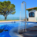 Colonna doccia esterna giardino soffione doccetta miscelatore piscina Pula