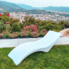 Lettino piscina sdraio giardino prendisole design bianco Vega Stock