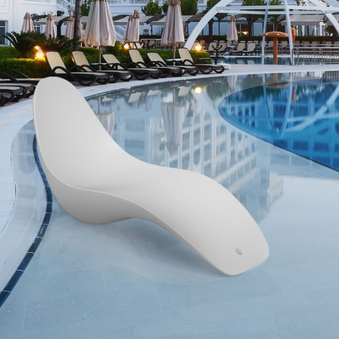 Lettino giardino prendisole sdraio piscina design bianco Venere Promozione