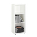 Libreria bianca in legno con 3 ripiani regolabili in altezza Easybook Sconti