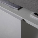Scrivania per ufficio grigio design moderno 110x60cm con 3 cassetti Mackay