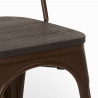 Stock 20 pezzi sedie Tolix Industrial acciaio legno per cucina e bar Steel Wood