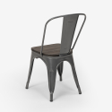 stock 20 pezzi sedie industrial acciaio legno per cucina e bar steel wood 
