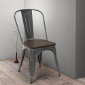 stock 20 pezzi sedie industrial acciaio legno per cucina e bar steel wood 