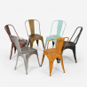 20 sedie design industriale metallo vintage shabby chic stile tolix Steel Old