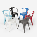 Stock 20 sedie Tolix Industrial con braccioli acciaio per cucina e bar Steel Arm
