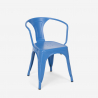 stock 20 sedie industrial con braccioli acciaio per cucina e bar steel arm 