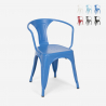 stock 20 sedie industrial con braccioli acciaio per cucina e bar steel arm Costo