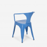 stock 20 sedie industrial con braccioli acciaio per cucina e bar steel arm 