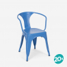stock 20 sedie industrial con braccioli acciaio per cucina e bar steel arm Acquisto