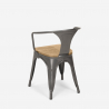 stock 20 sedie stile design industriale bar cucina steel wood arm light Misure