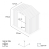 Box in lamiera zincata grigio casetta giardino attrezzi Chalet 213x127x195cm Caratteristiche