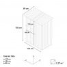 Box lamiera giardino zincata metallo grigio casetta utensili Amalfi 143X89x186cm