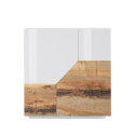 Credenza cucina 100x43cm mobile soggiorno 2 ante bianca legno Klain Wood Offerta