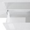 Mobile porta TV parete soggiorno moderno 220x43cm bianco lucido Fergus Modello