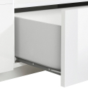 Mobile porta TV bianco lucido parete soggiorno moderno 200x43cm Hatt Stock