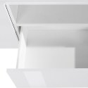 Mobile porta TV bianco lucido parete soggiorno moderno 200x43cm Hatt Scelta