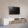Mobile porta TV 200x43cm parete soggiorno bianco legno moderno Hatt Wood Caratteristiche