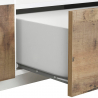 Mobile porta TV 200x43cm parete soggiorno bianco legno moderno Hatt Wood Stock