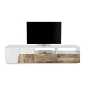 Mobile porta TV 200x43cm parete soggiorno bianco legno moderno Hatt Wood Catalogo