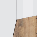 Mobile porta TV 200x43cm parete soggiorno bianco legno moderno Hatt Wood Modello