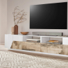 Mobile porta TV 260x43cm parete soggiorno moderno legno bianco More Wood Modello