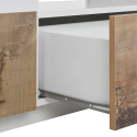 Mobile porta TV 260x43cm parete soggiorno moderno legno bianco More Wood Stock