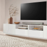 Mobile porta TV moderno 260x43cm parete soggiorno bianco lucido More Modello