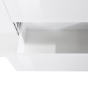 Credenza 220x40cm mobile soggiorno bianco cucina 4 ante 3 cassetti Mavis Sconti