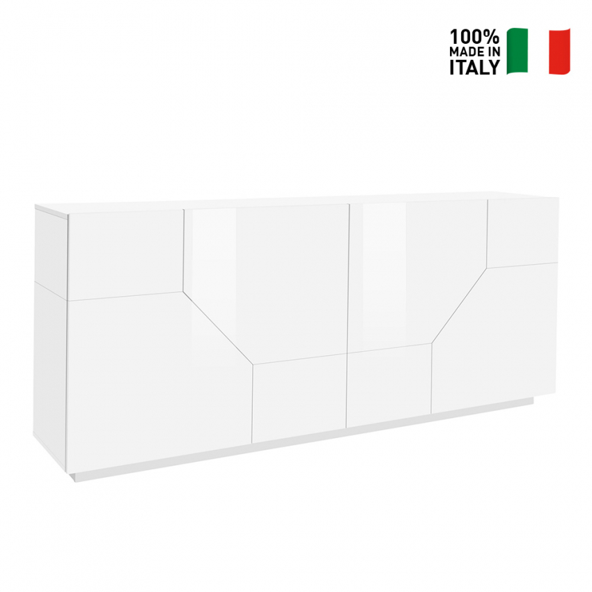 Hariett Report credenza moderna 200x43cm mobile soggiorno 4 vani